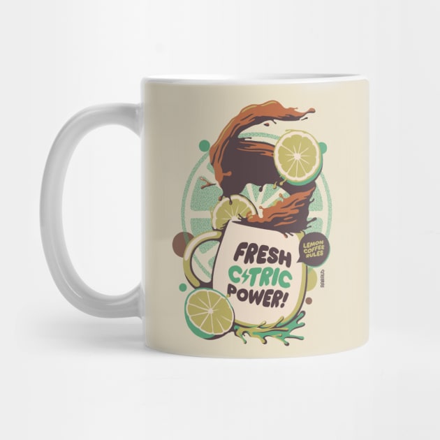 Lemon Coffee Splash Caffeine Lover by raffaus